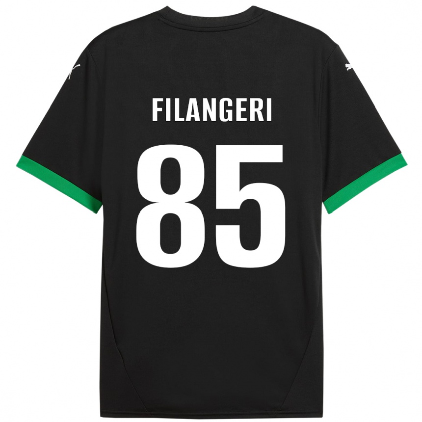 Kids Football Maria Luisa Filangeri #85 Black Dark Green Home Jersey 2024/25 T-Shirt