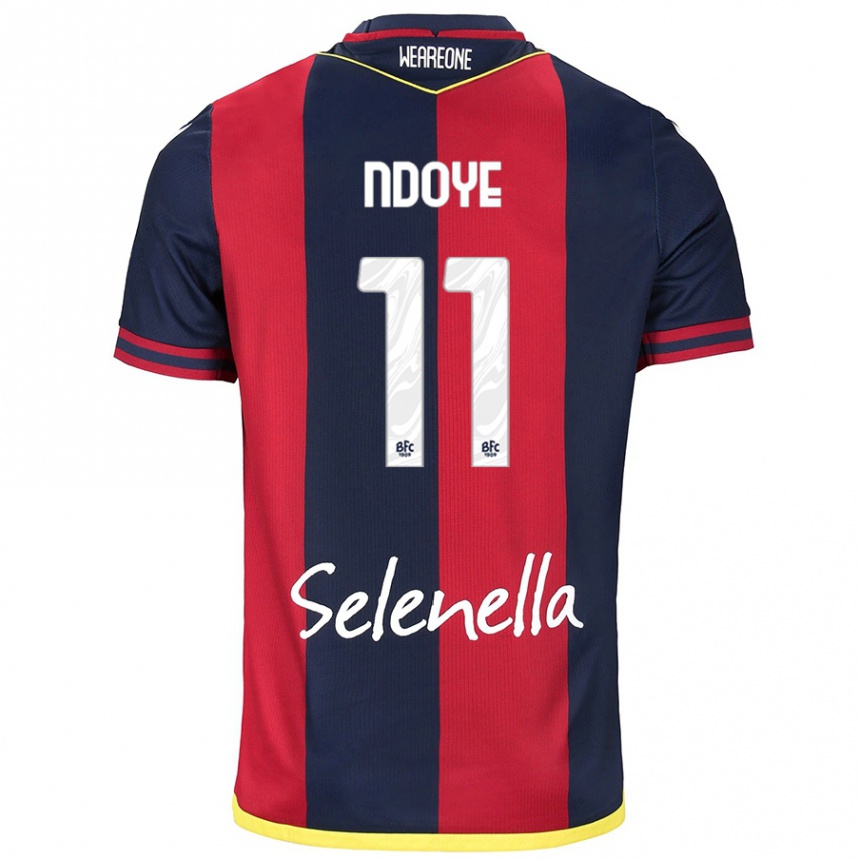 Kids Football Dan Ndoye #11 Red Royal Blue Home Jersey 2024/25 T-Shirt