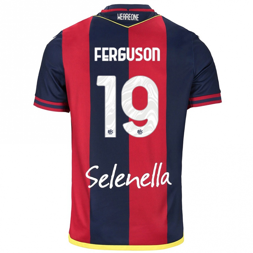 Kids Football Lewis Ferguson #19 Red Royal Blue Home Jersey 2024/25 T-Shirt