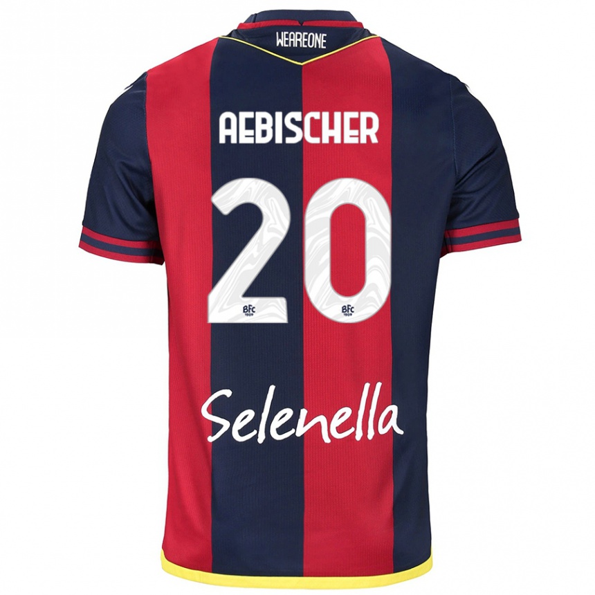 Kids Football Michel Aebischer #20 Red Royal Blue Home Jersey 2024/25 T-Shirt