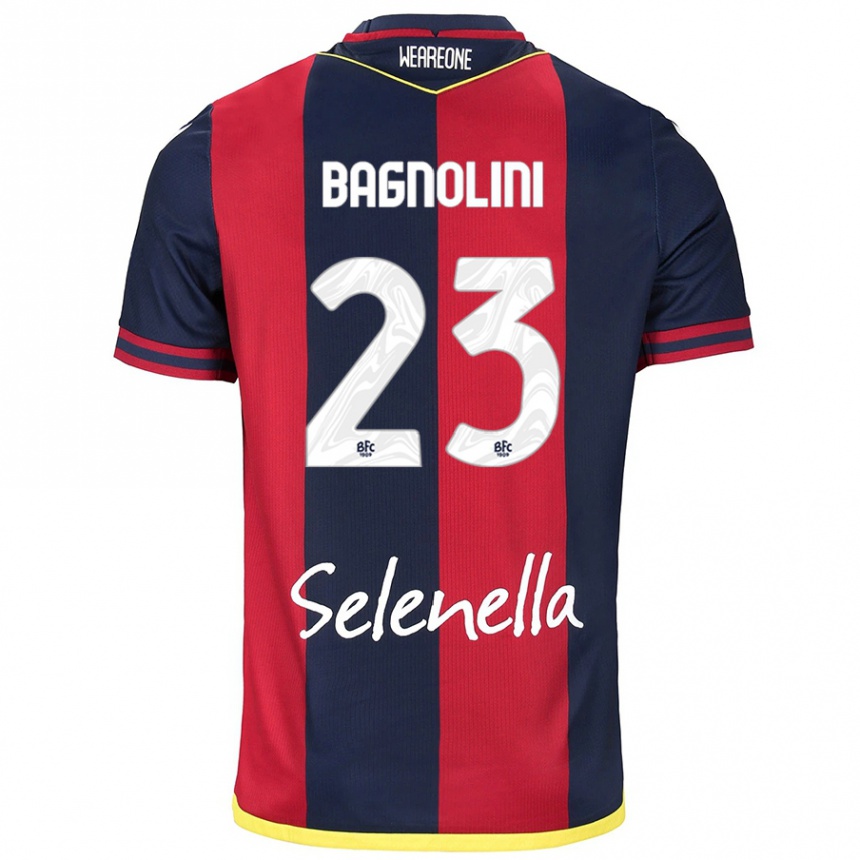 Kids Football Nicola Bagnolini #23 Red Royal Blue Home Jersey 2024/25 T-Shirt