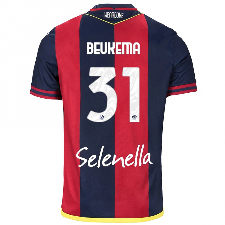 Kids Football Sam Beukema #31 Red Royal Blue Home Jersey 2024/25 T-Shirt