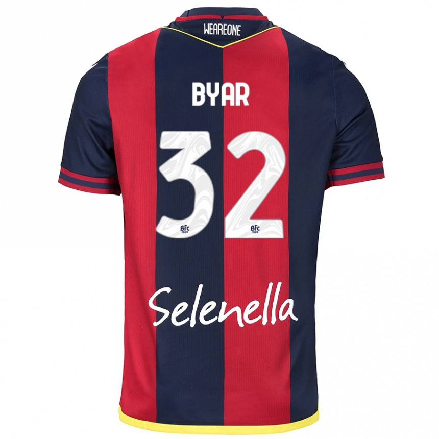 Kids Football Naïm Byar #32 Red Royal Blue Home Jersey 2024/25 T-Shirt