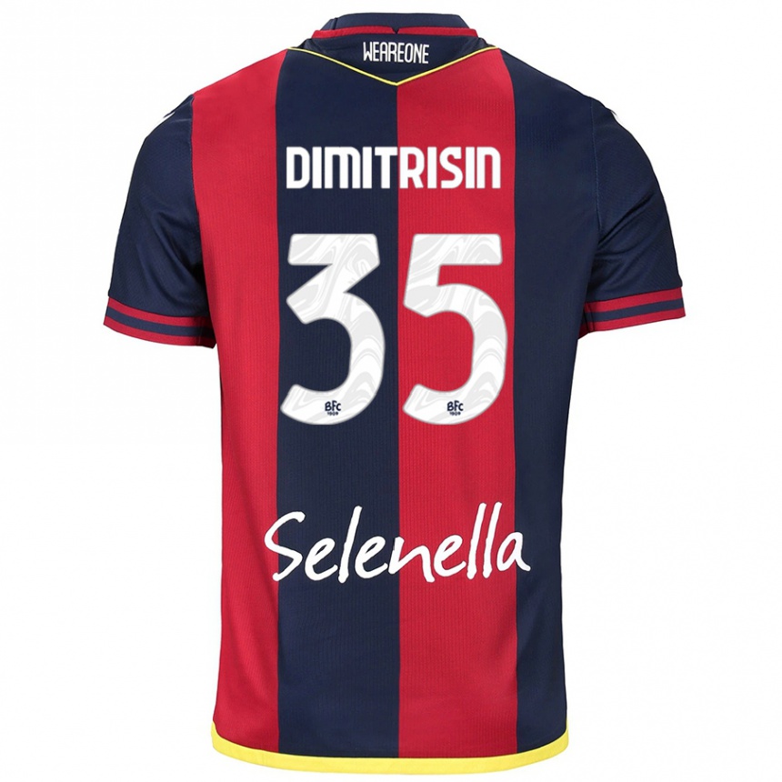 Kids Football Danila Dimitrișin #35 Red Royal Blue Home Jersey 2024/25 T-Shirt