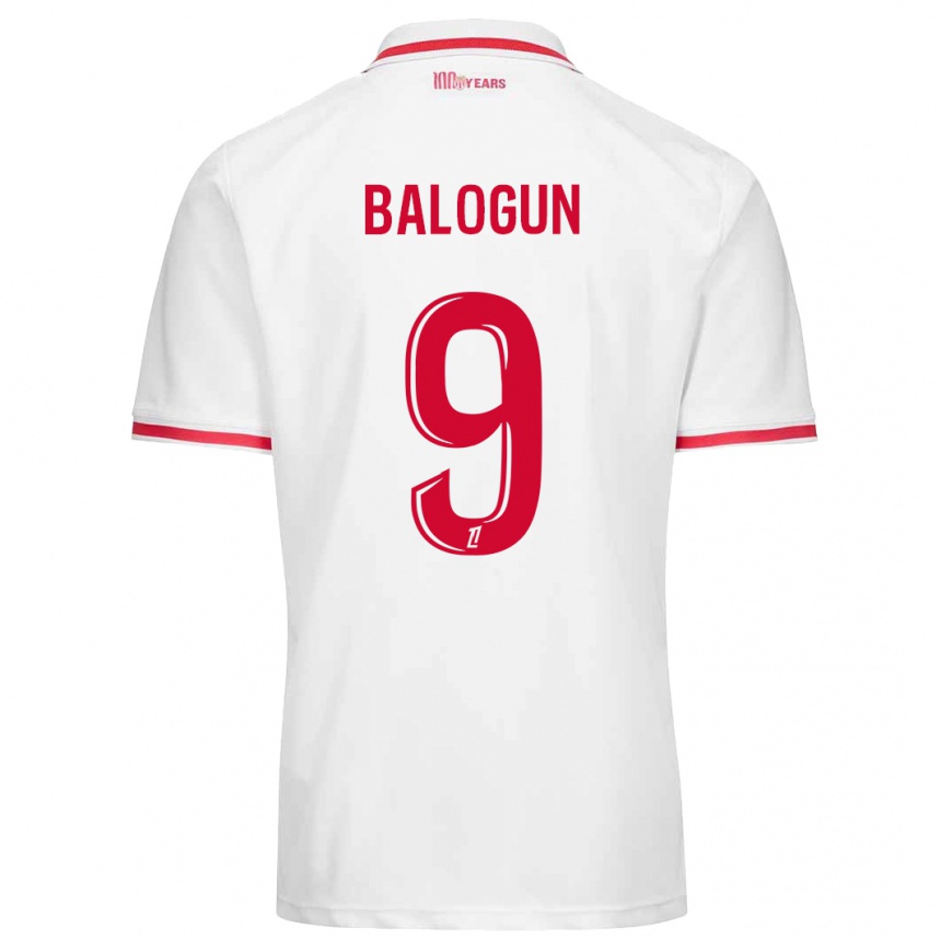 Kids Football Folarin Balogun #9 White Red Home Jersey 2024/25 T-Shirt