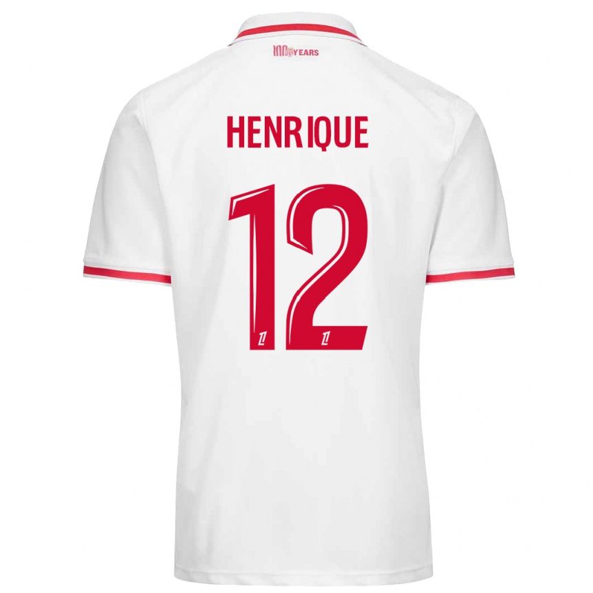 Kids Football Caio Henrique #12 White Red Home Jersey 2024/25 T-Shirt