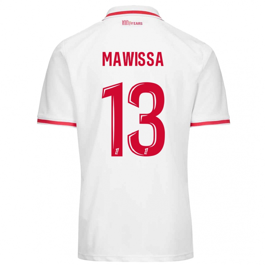 Kids Football Christian Mawissa Elebi #13 White Red Home Jersey 2024/25 T-Shirt