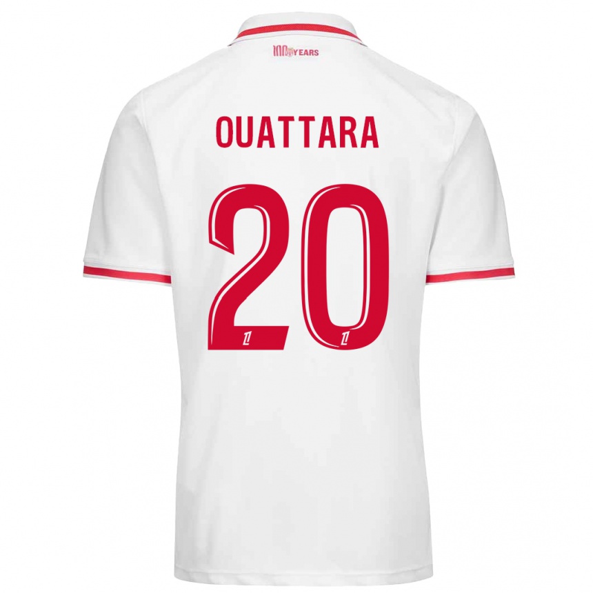 Kids Football Kassoum Ouattara #20 White Red Home Jersey 2024/25 T-Shirt