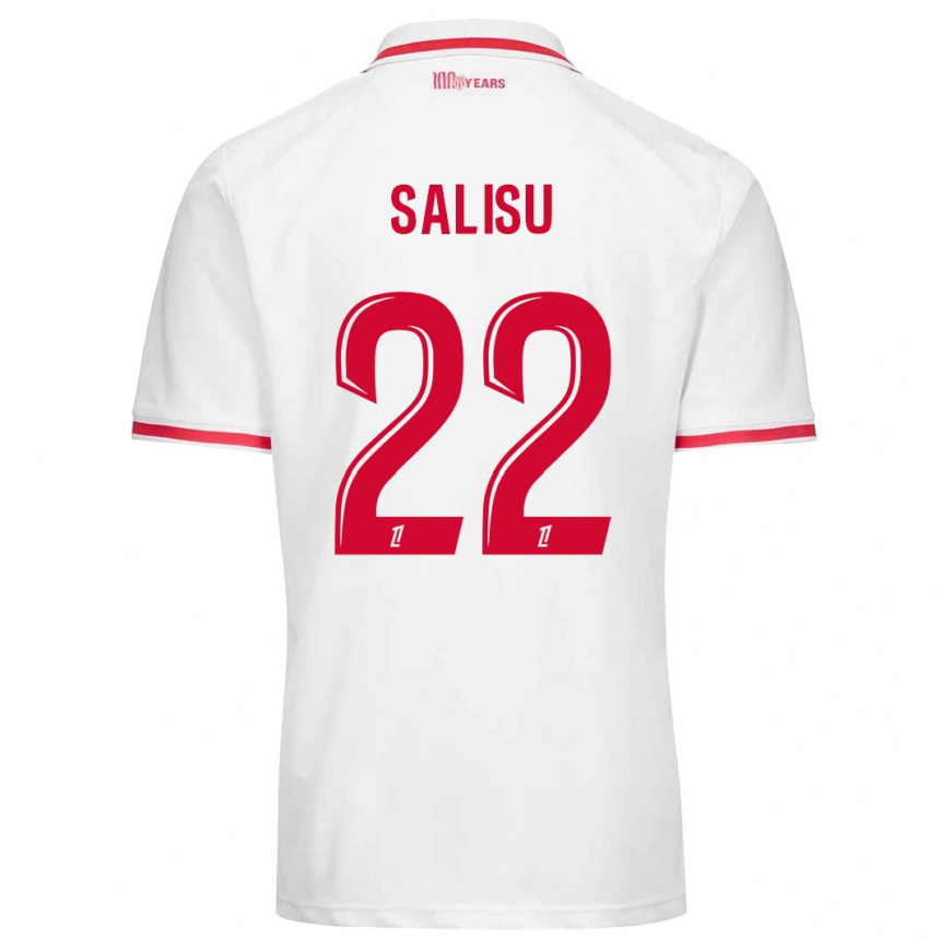 Kids Football Mohammed Salisu #22 White Red Home Jersey 2024/25 T-Shirt