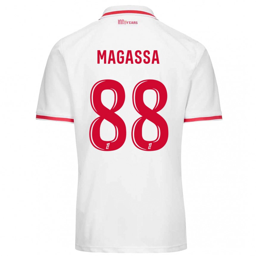 Kids Football Soungoutou Magassa #88 White Red Home Jersey 2024/25 T-Shirt