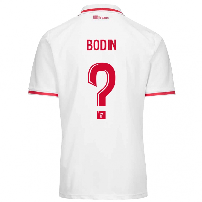 Kids Football Hugo Bodin #0 White Red Home Jersey 2024/25 T-Shirt