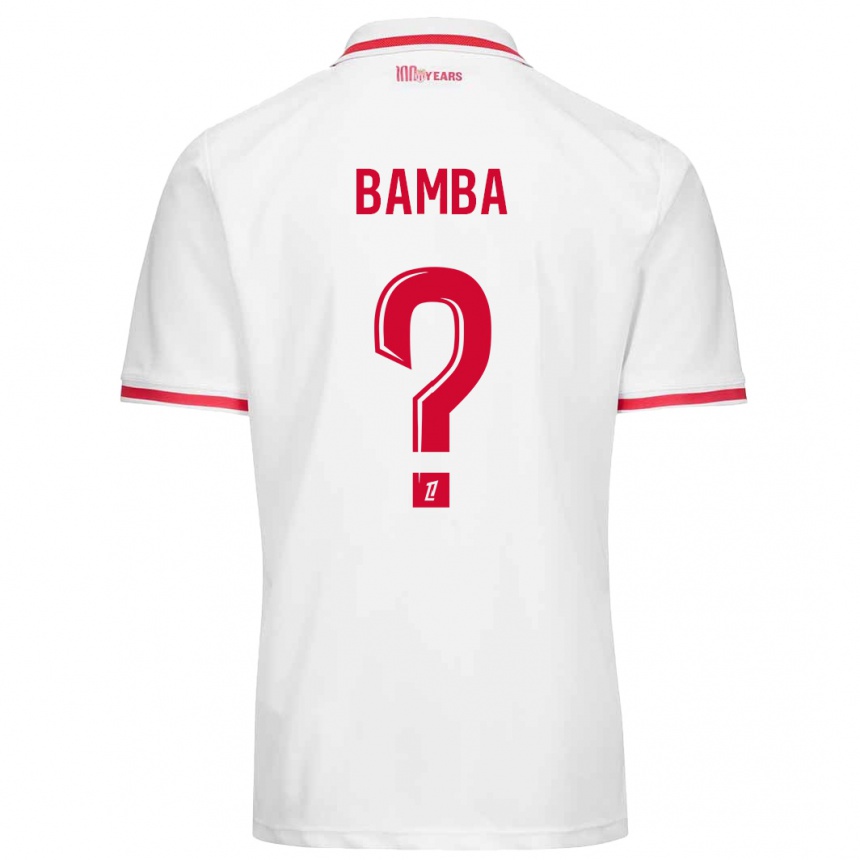 Kids Football Aladji Bamba #0 White Red Home Jersey 2024/25 T-Shirt