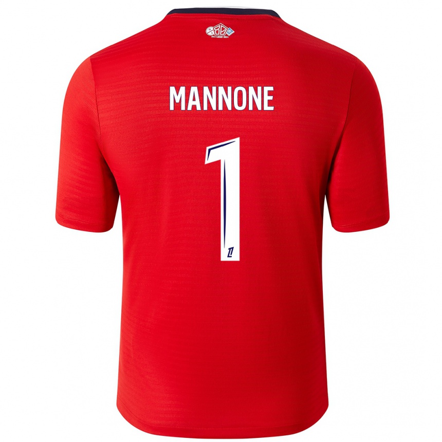 Kids Football Vito Mannone #1 Red White Home Jersey 2024/25 T-Shirt