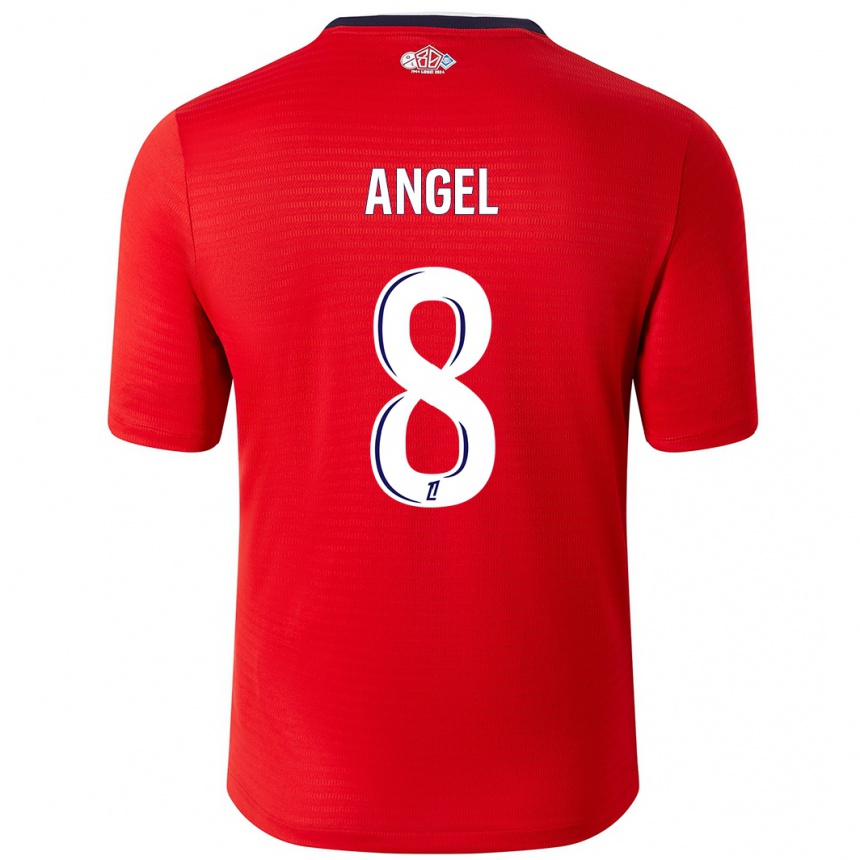 Kids Football Angel Gomes #8 Red White Home Jersey 2024/25 T-Shirt