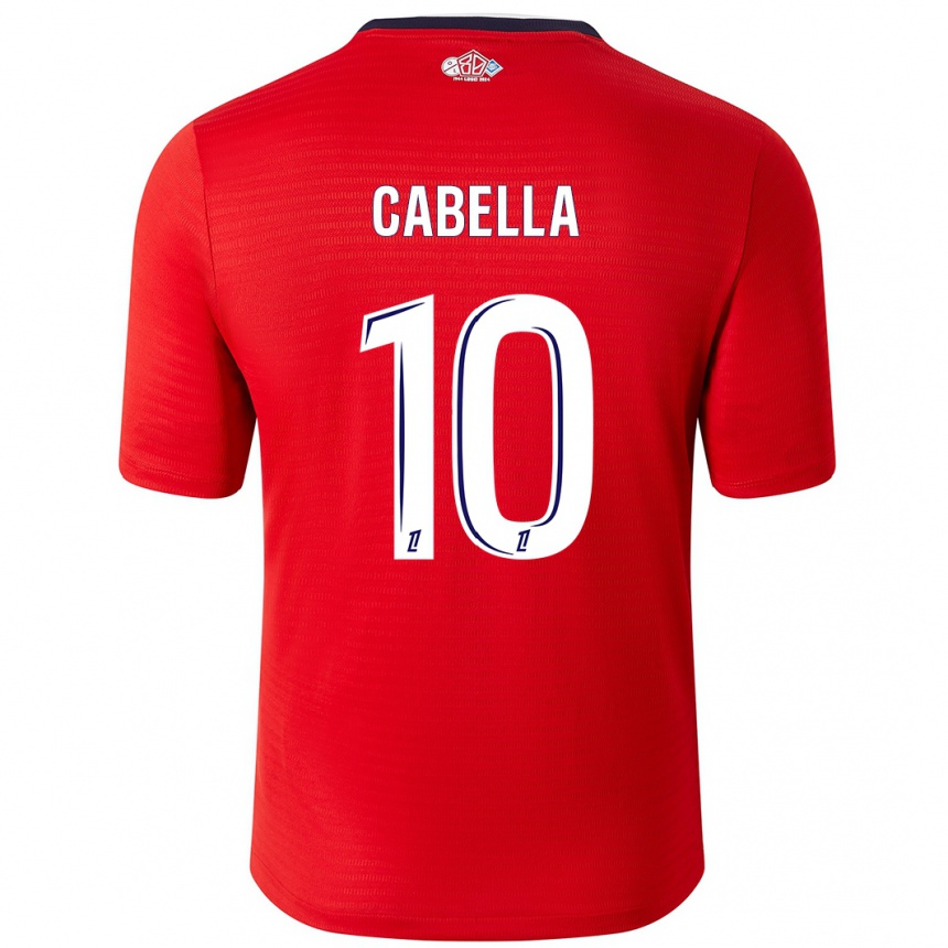 Kids Football Rémy Cabella #10 Red White Home Jersey 2024/25 T-Shirt