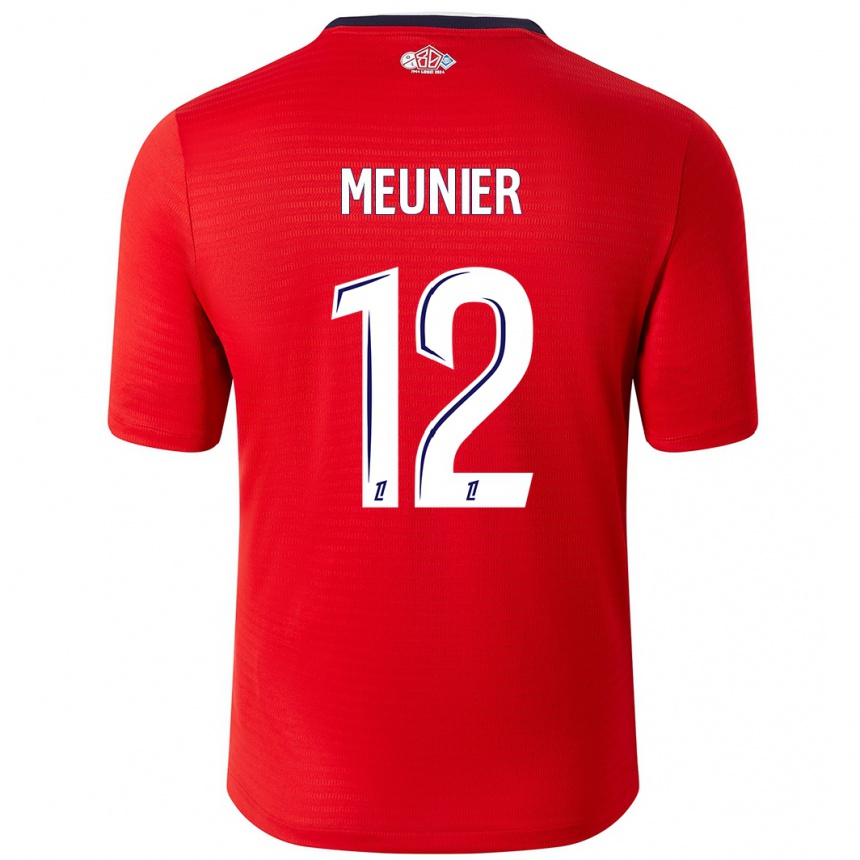 Kids Football Thomas Meunier #12 Red White Home Jersey 2024/25 T-Shirt