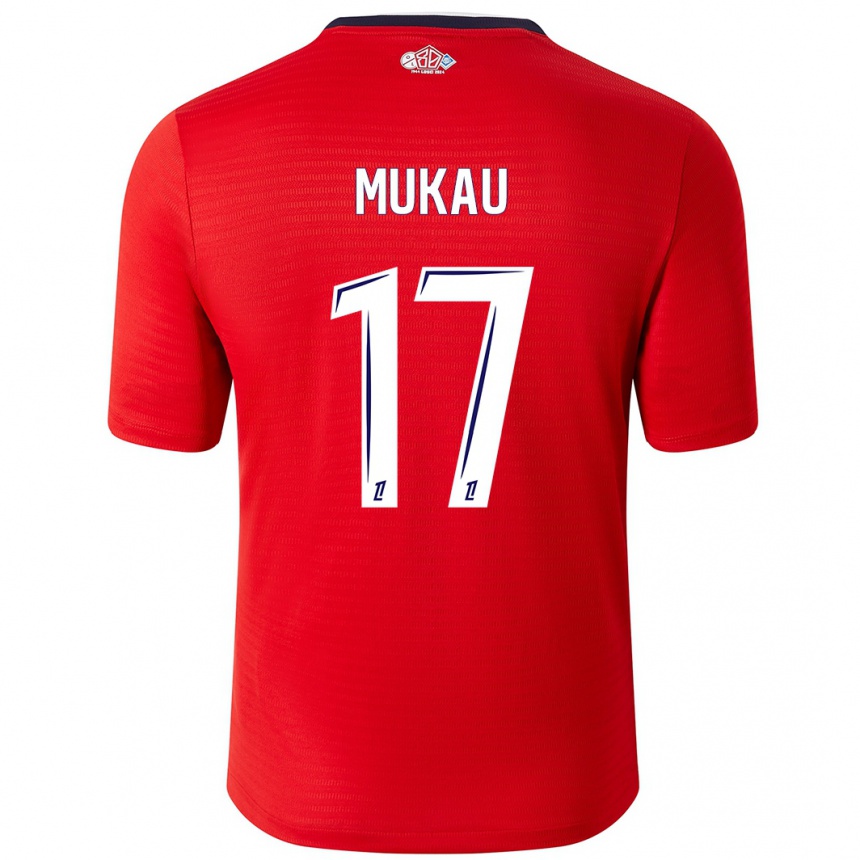 Kids Football Ngal'ayel Mukau #17 Red White Home Jersey 2024/25 T-Shirt