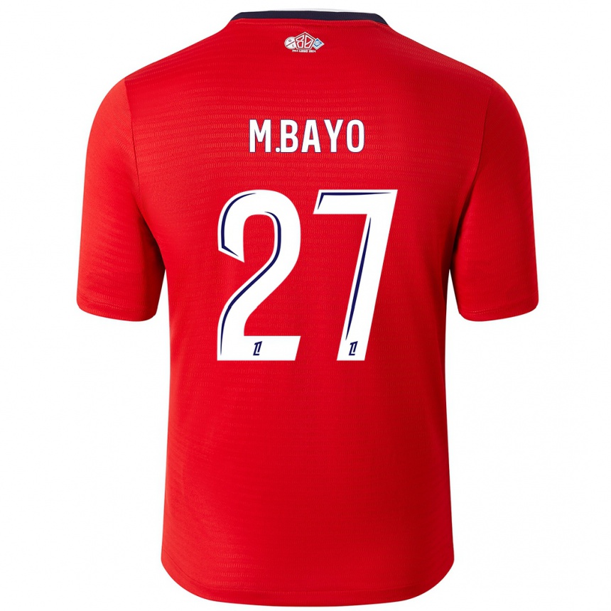 Kids Football Mohamed Bayo #27 Red White Home Jersey 2024/25 T-Shirt