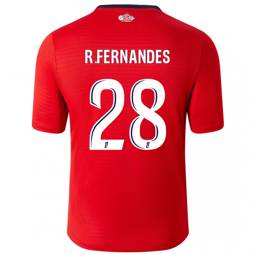 Kids Football Rafael Fernandes #28 Red White Home Jersey 2024/25 T-Shirt