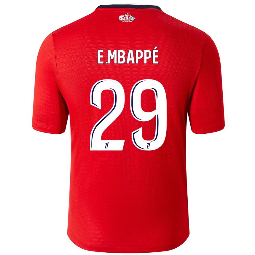 Kids Football Ethan Mbappe #29 Red White Home Jersey 2024/25 T-Shirt