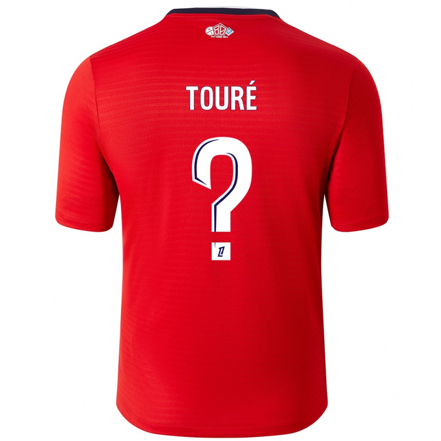 Kids Football Ousmane Touré #0 Red White Home Jersey 2024/25 T-Shirt