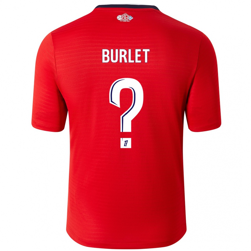 Kids Football Vincent Burlet #0 Red White Home Jersey 2024/25 T-Shirt