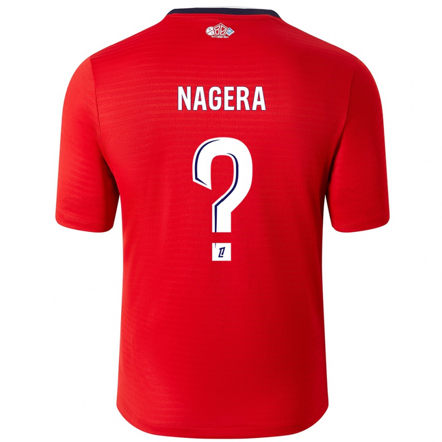 Kids Football Kemryk Nagera #0 Red White Home Jersey 2024/25 T-Shirt