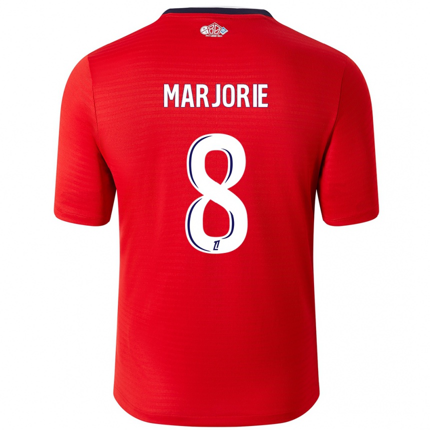 Kids Football Marjorie #8 Red White Home Jersey 2024/25 T-Shirt