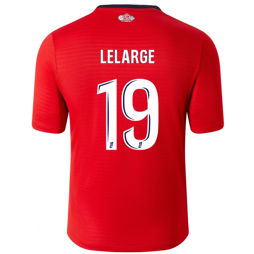 Kids Football Claire Lelarge #19 Red White Home Jersey 2024/25 T-Shirt