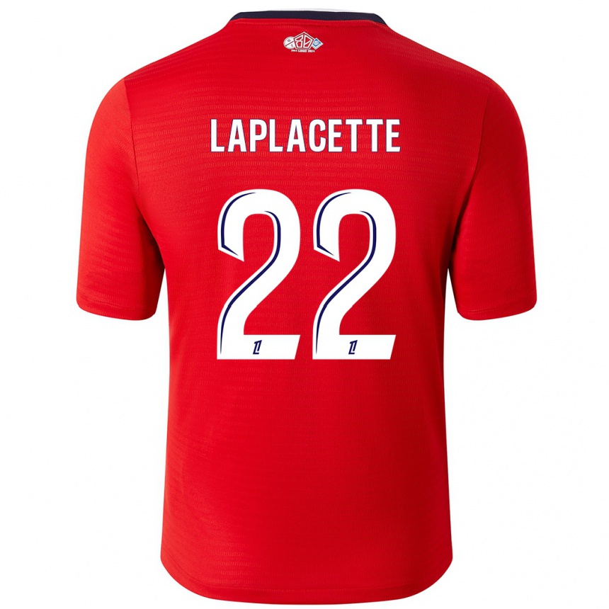 Kids Football Tess Laplacette #22 Red White Home Jersey 2024/25 T-Shirt