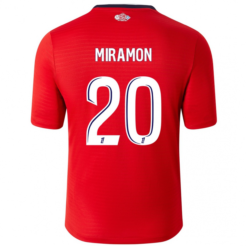 Kids Football Ignacio Miramón #20 Red White Home Jersey 2024/25 T-Shirt