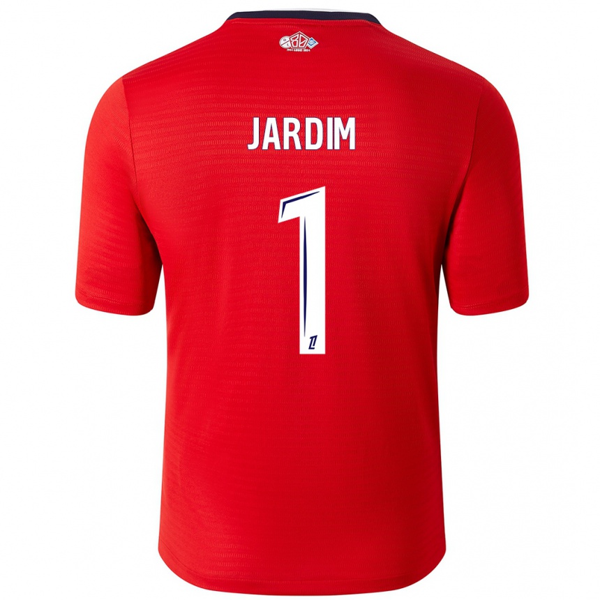 Kids Football Leo Jardim #1 Red White Home Jersey 2024/25 T-Shirt