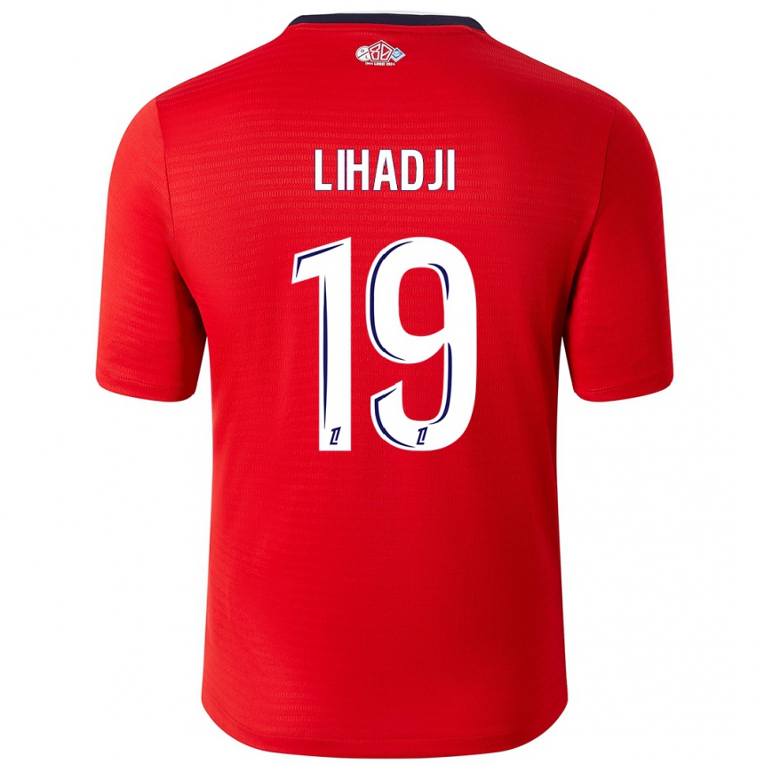 Kids Football Isaac Lihadji #19 Red White Home Jersey 2024/25 T-Shirt