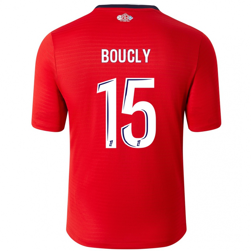 Kids Football Maite Boucly #15 Red White Home Jersey 2024/25 T-Shirt