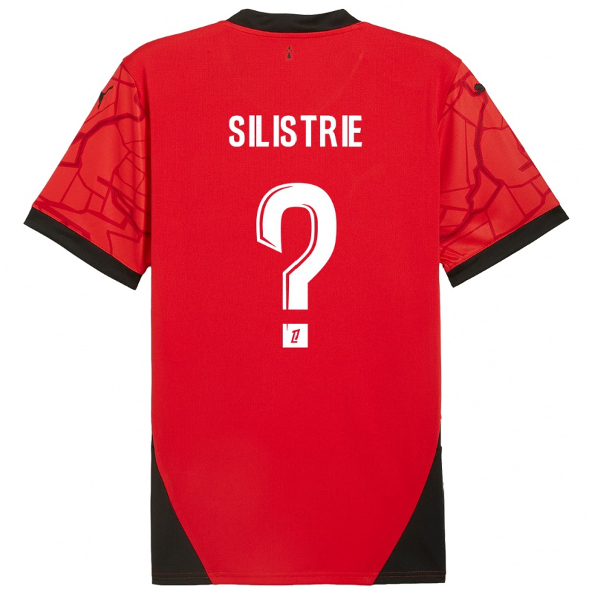 Kids Football Mathys Silistrie #0 Red Black Home Jersey 2024/25 T-Shirt