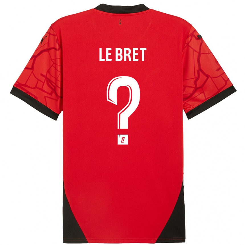 Kids Football Noah Le Bret #0 Red Black Home Jersey 2024/25 T-Shirt