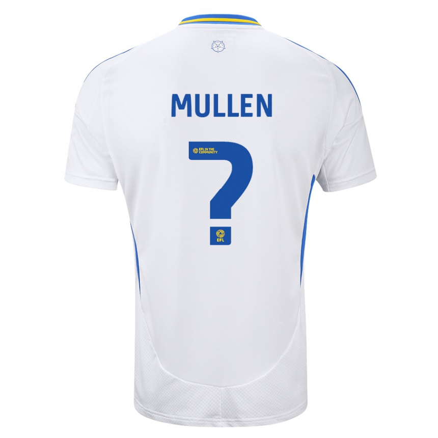 Kids Football Jeremiah Chilokoa-Mullen #0 White Blue Home Jersey 2024/25 T-Shirt