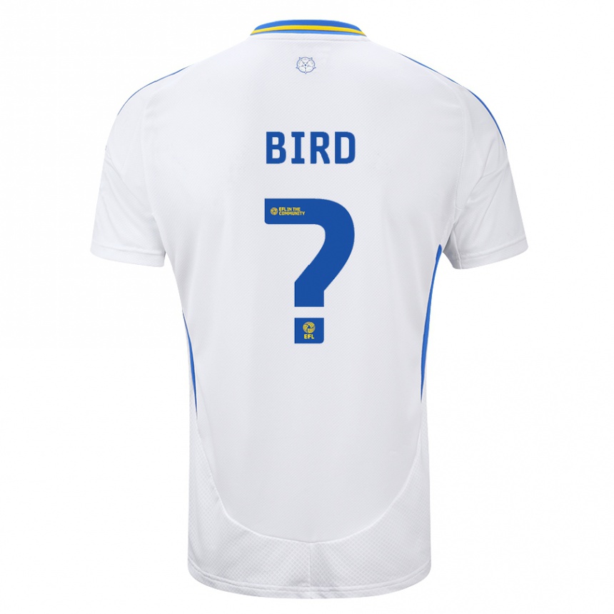 Kids Football Coban Bird #0 White Blue Home Jersey 2024/25 T-Shirt