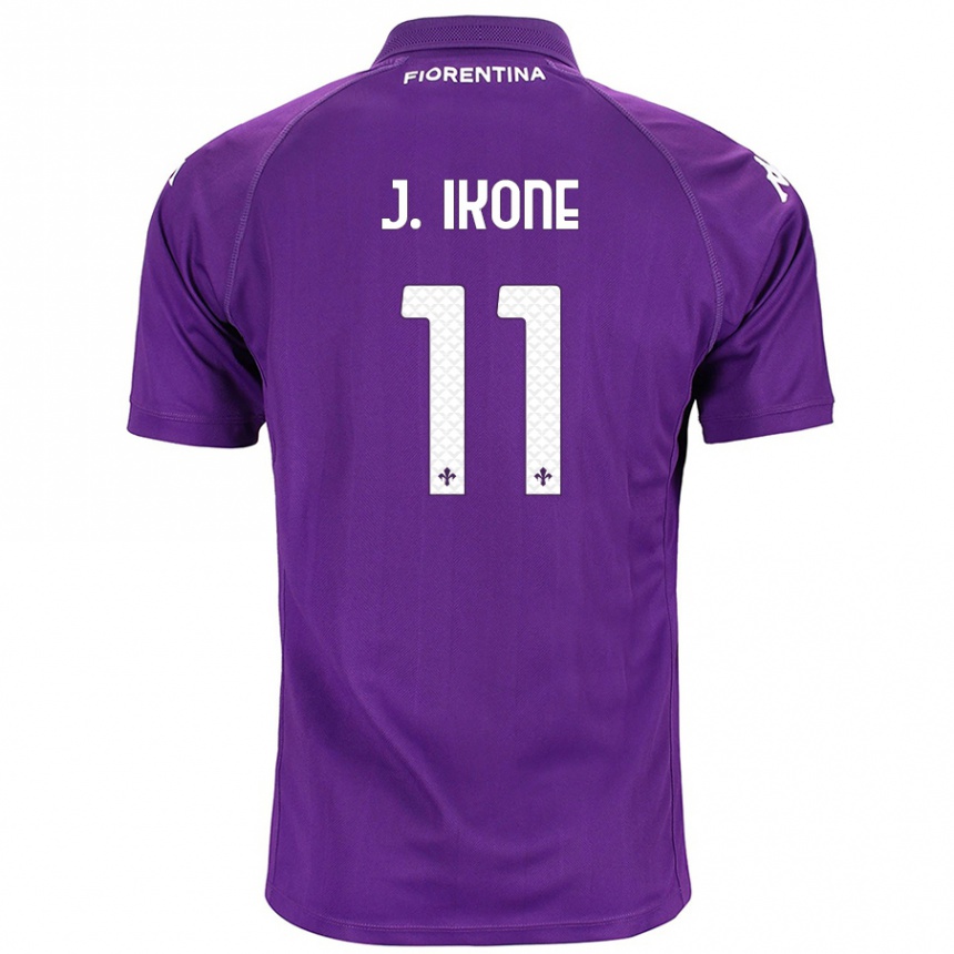 Kids Football Jonathan Ikoné #11 Purple Home Jersey 2024/25 T-Shirt