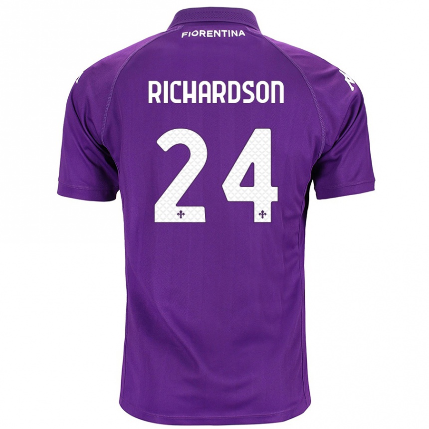 Kids Football Amir Richardson #24 Purple Home Jersey 2024/25 T-Shirt