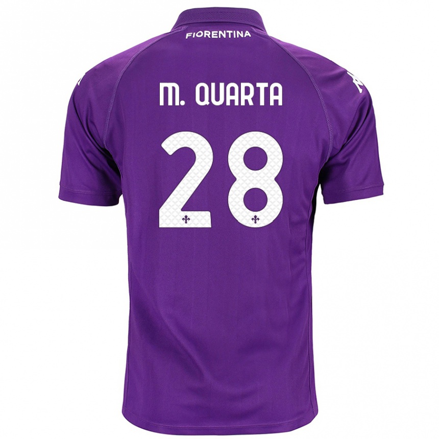 Kids Football Lucas Martínez Quarta #28 Purple Home Jersey 2024/25 T-Shirt