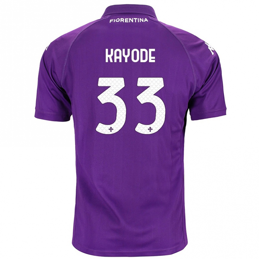 Kids Football Michael Kayode #33 Purple Home Jersey 2024/25 T-Shirt