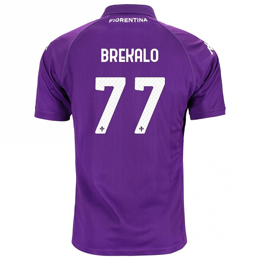 Kids Football Josip Brekalo #77 Purple Home Jersey 2024/25 T-Shirt