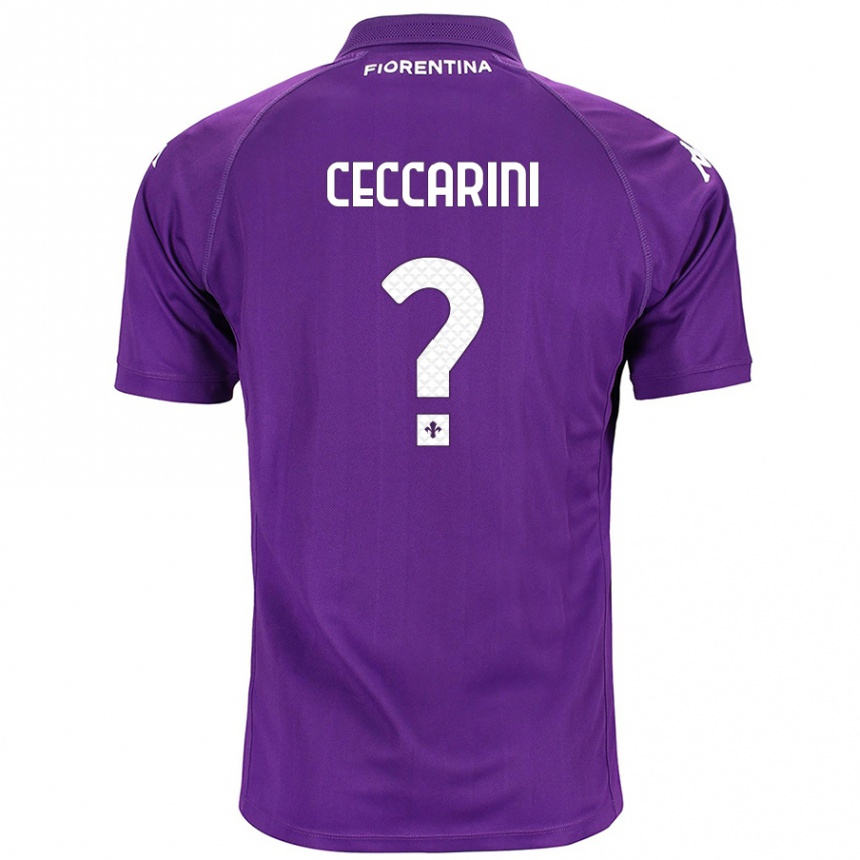 Kids Football Mattia Ceccarini #0 Purple Home Jersey 2024/25 T-Shirt