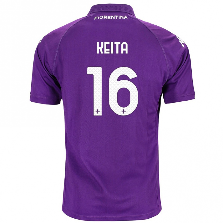 Kids Football Bala Keita #16 Purple Home Jersey 2024/25 T-Shirt