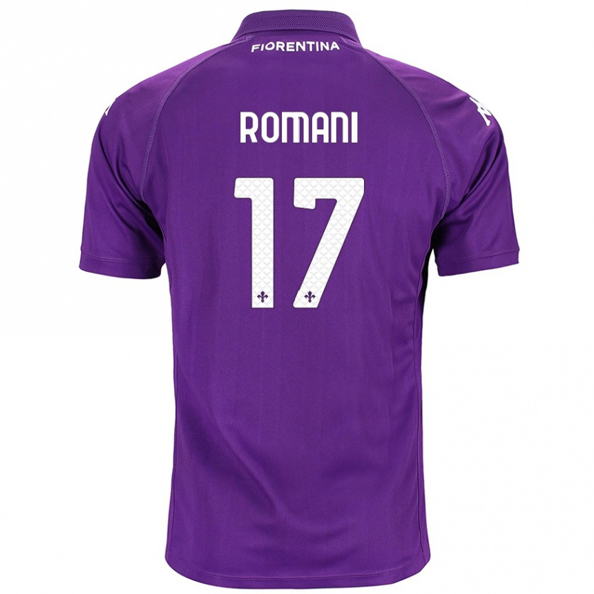 Kids Football Lorenzo Romani #17 Purple Home Jersey 2024/25 T-Shirt