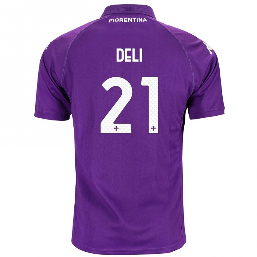 Kids Football Lapo Deli #21 Purple Home Jersey 2024/25 T-Shirt