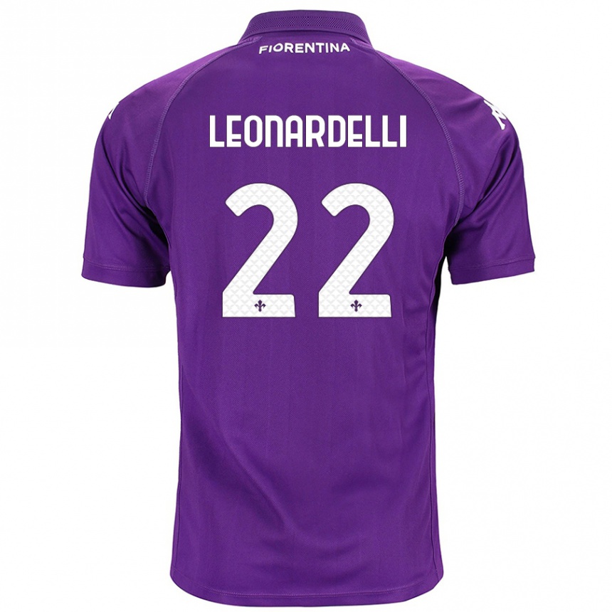 Kids Football Pietro Leonardelli #22 Purple Home Jersey 2024/25 T-Shirt