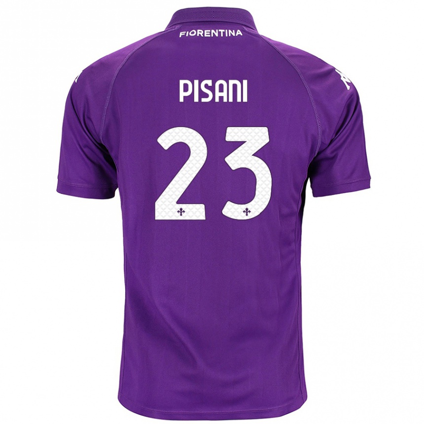 Kids Football Diego Pisani #23 Purple Home Jersey 2024/25 T-Shirt