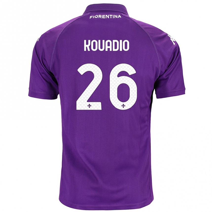 Kids Football Eddy Kouadio #26 Purple Home Jersey 2024/25 T-Shirt